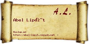 Abel Lipót névjegykártya