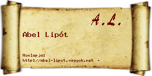 Abel Lipót névjegykártya